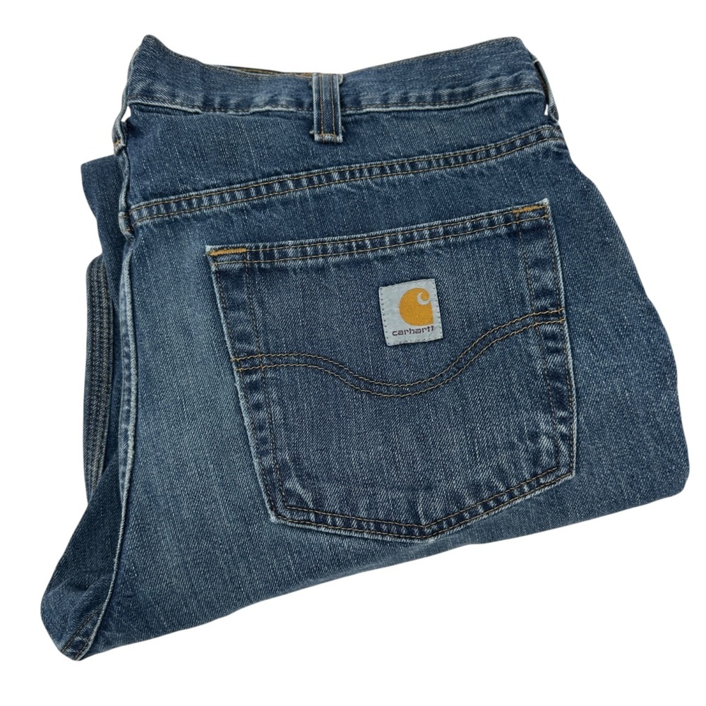 CARHARTT Relaxed Straight 8320 WTB Denim Blue Jeans Med Wash‎ Size 36"x34"